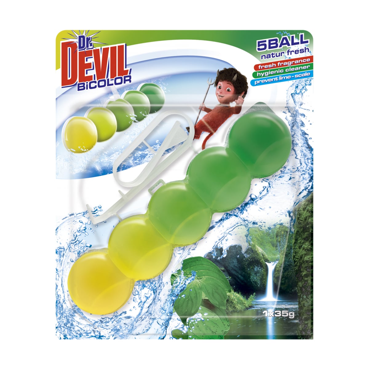 Туалетний блок для унітазу Dr. Devil Природна свіжість, 35 г